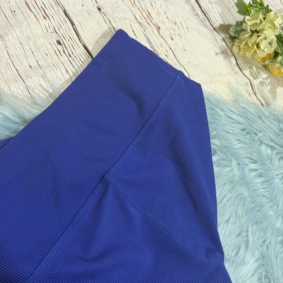 IVL Collective Royal Blue Ribbed High Rise Leggings - Picture 9 of 9